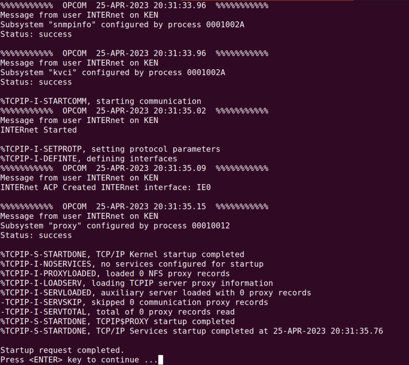 SSH is configured outside of the TCP/IP