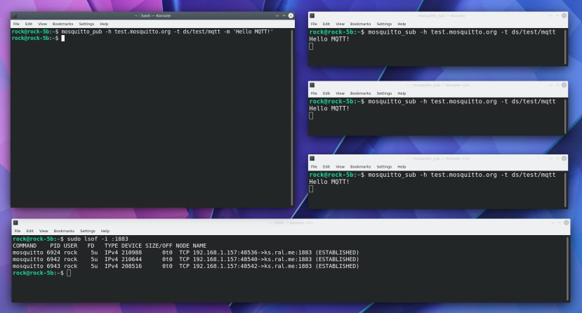 Mosquitto test broker