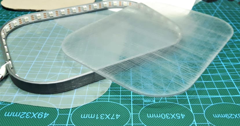 reflector, diffusers, and Brightness enhancement film cut to size