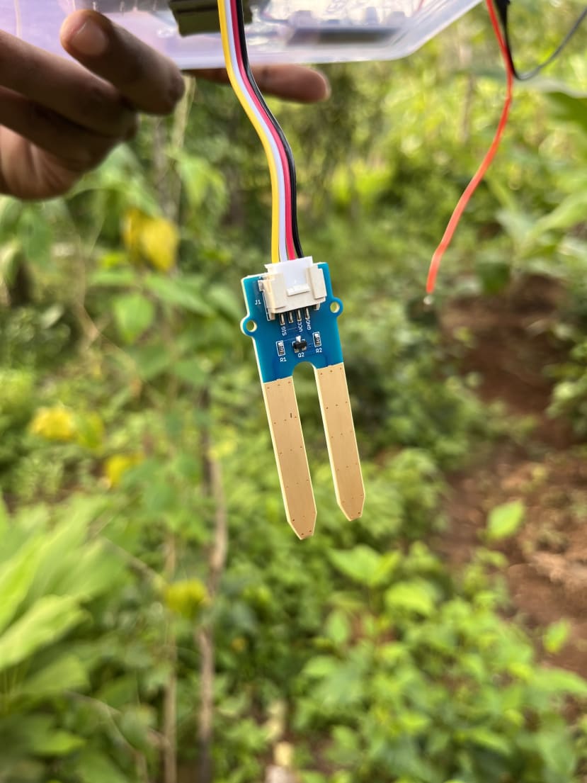 Moisture sensor pulled outside