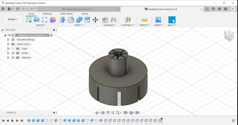 CAD Drawing - Adapter with soft hose tubing