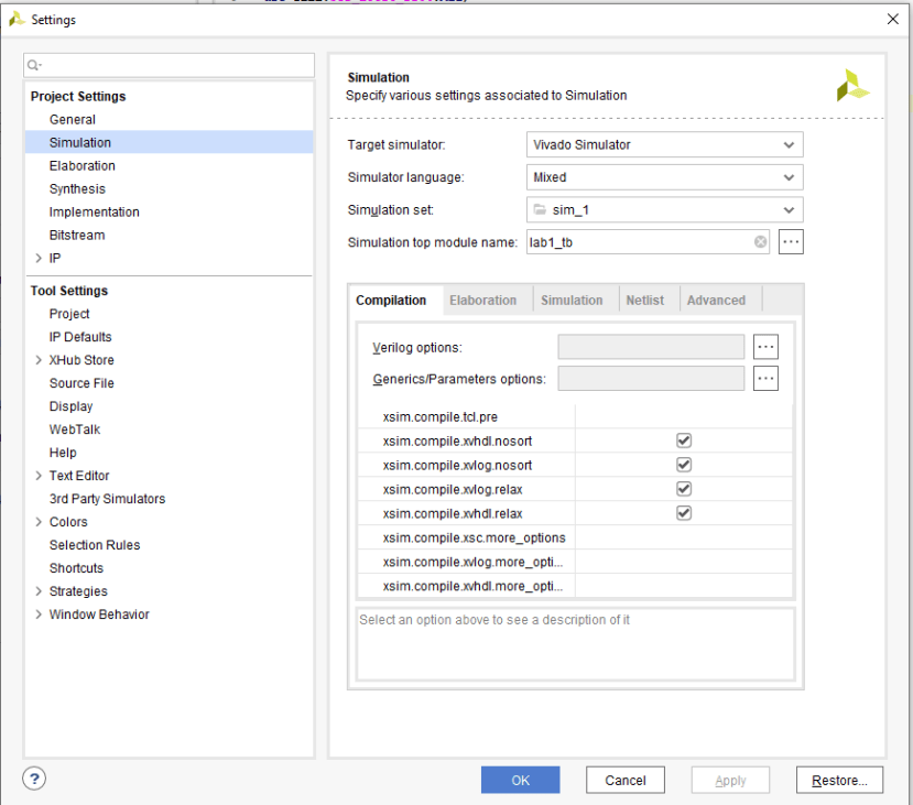 Setting simulation run time