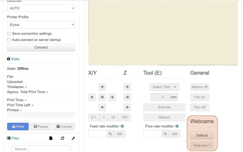 OctoPrint Interface - Template