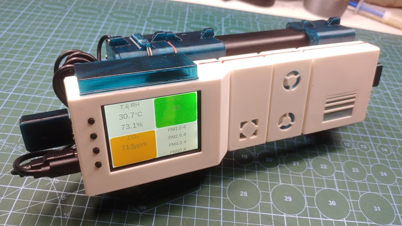 Finished Mobile ESDK Air Quality Logger - Front View