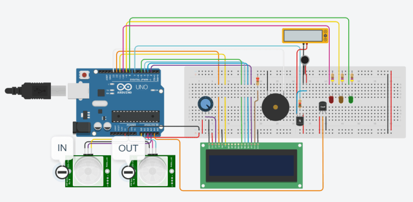 Temperature Detector On Tinkercad