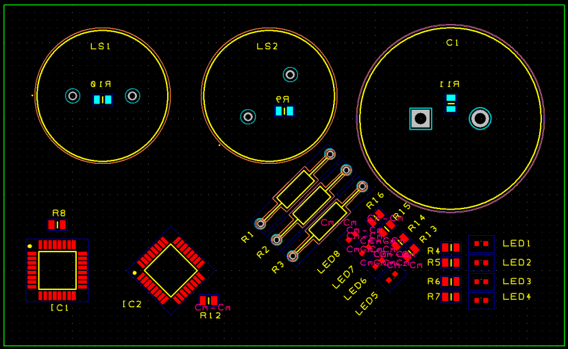 Surface Mount components positioned