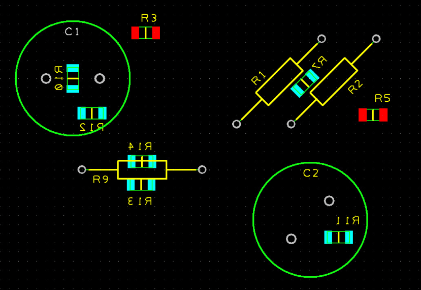 example showing some components and placements