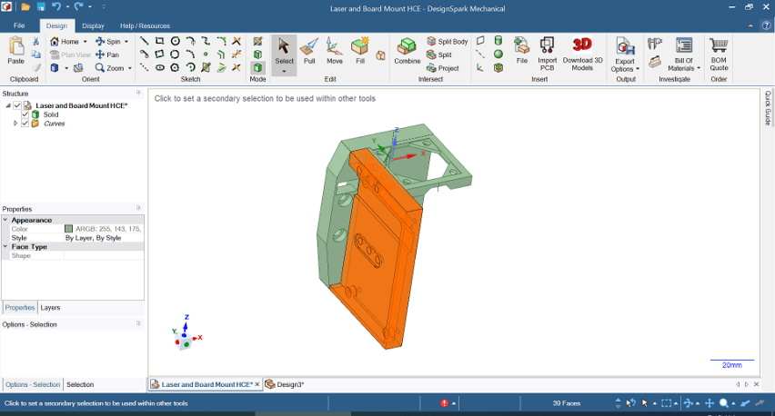 How to separate, move, and rotate section of model | DesignSpark ...