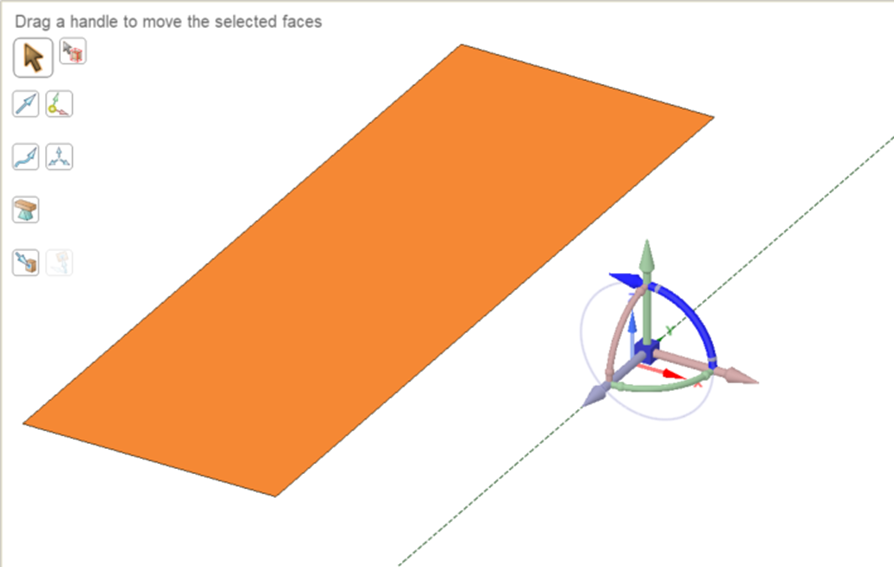 Click on the angle rotation arrow