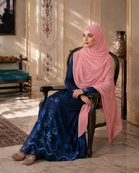 Rosé Lumière Premium Chiffon Hijab view 1