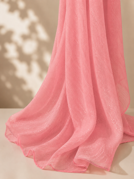 Blush Rose Shimmer Hijab view 3