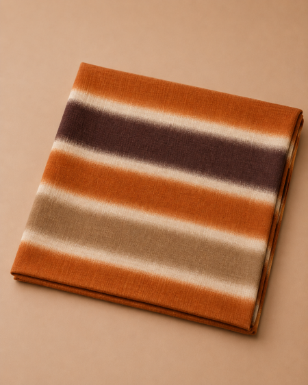 Moroccan Amber Bloom Lawn Hijab – Rust, Mocha & Ivory view 3