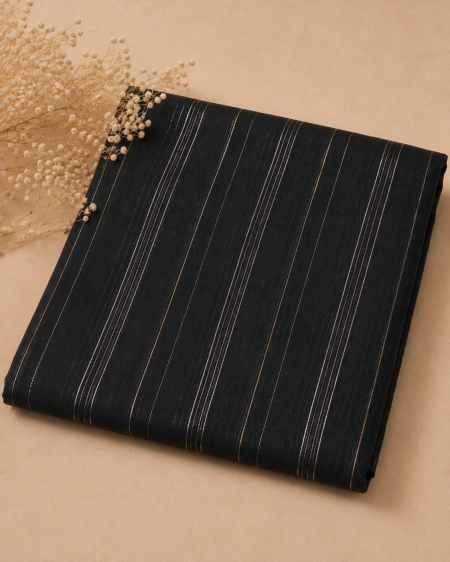 Black Zari Tilla Lawn Hijab view 3