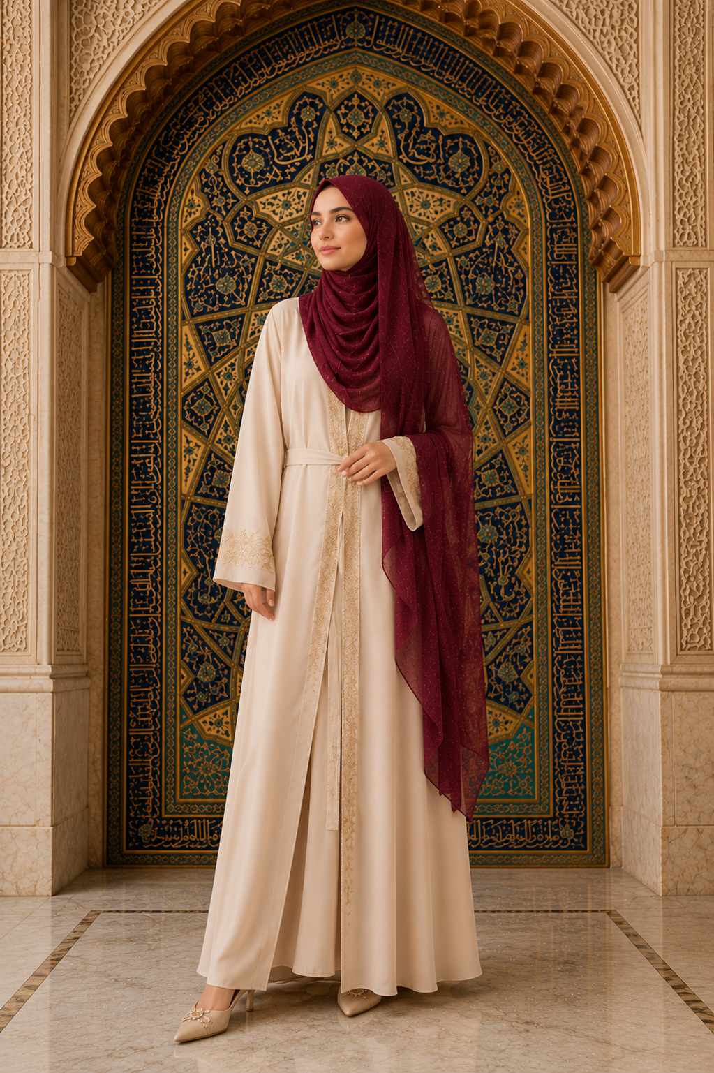 Burgundy Royale Hijab