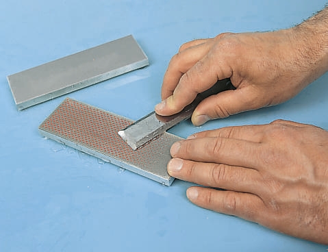 Using a sharpening stone