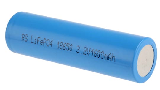 Batteria ricaricabile RS PRO, formato 18650, 3.2V, 1.5Ah, Fosfato di litio  | RS