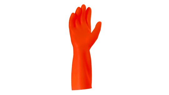 long red rubber gloves