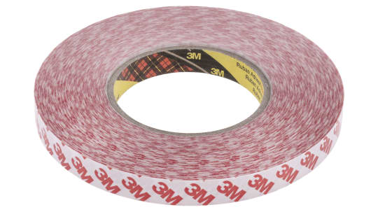 90 15mmx50m 3m 90 White Double Sided Plastic Tape 0 2mm Thick 15 N Cm Pet Backing 15mm X 50m Rs