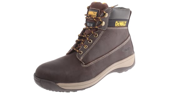 Brown leather safety boots clearance