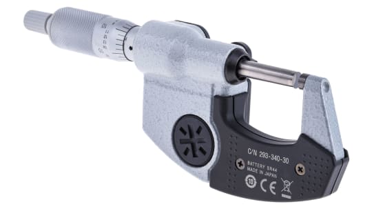 Mitutoyo 293-340-30 External Micrometer, Range 0 mm →25 mm | RS