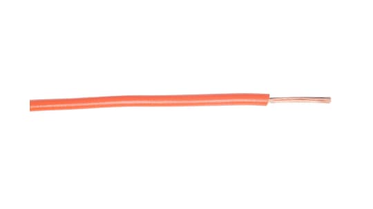 Cables de conexión y equipo RS PRO, área 0,75 mm² Cable de PVC Naranja, 300/500 V, long. 100m, 18 AWG | RS