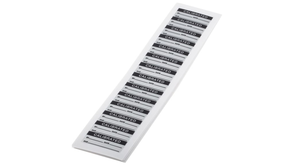 RS PRO Adhesive Pre-Printed Adhesive Label-Calibrated-. Quantity: 140