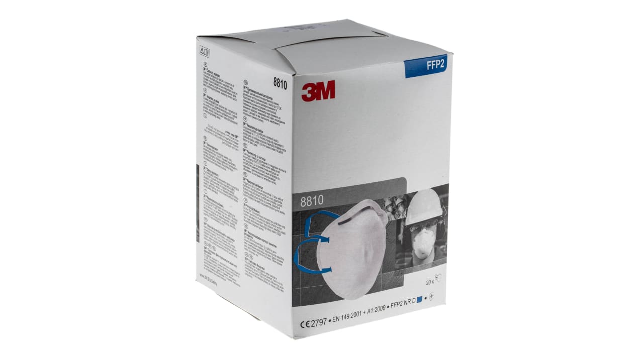 3m 10 3m 8000 Series Disposable Face Mask Ffp2 Non Valved Moulded Per Package Rs