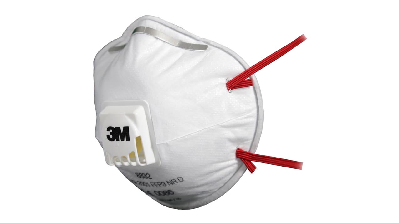 3m 3m 8000 Ffp3 Einweggesichtsmaske Vergossen Mit Ventil Weiss 10 Stuck Rs