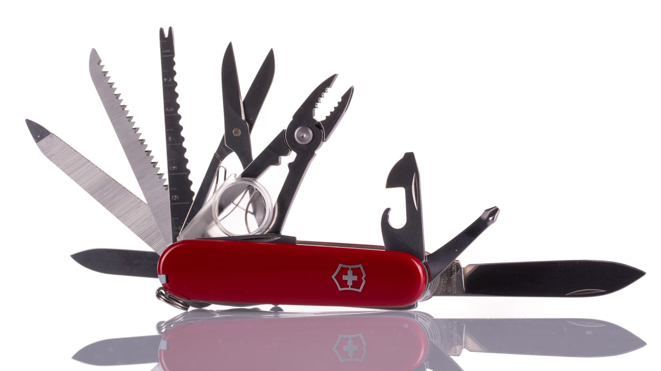 Swiss Army Knife Swiss Champ Straight, Multitool Knife, 91mm Closed