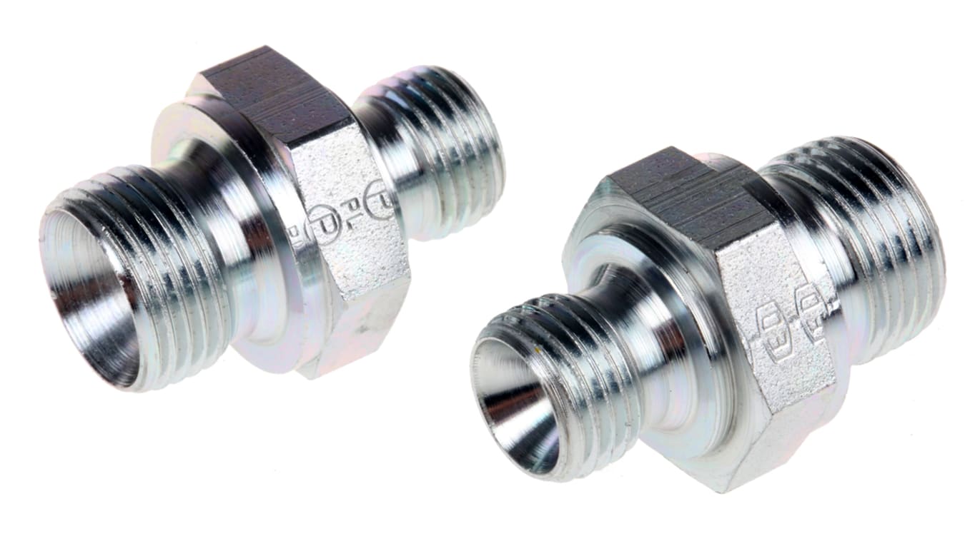 Parker Hydraulic Straight Threaded Adaptor G 1 4 Male To G 3 8 Male 6 4hmk4s Rs