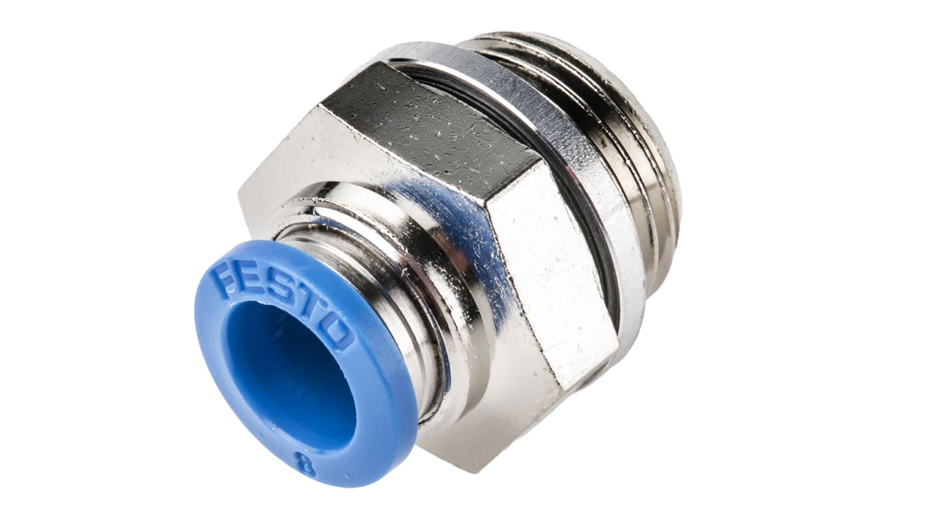 Qs G3 8 8 Festo Qs Series Straight Threaded Adaptor G 3 8 Male To Push In 8 Mm Threaded To Tube Connection Style Rs