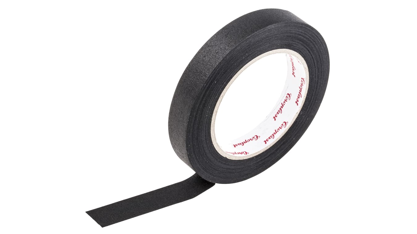 800/19MM/25M/SCHWARZ | Coroplast 800 Black Rayon Electrical Insulation Tape,  19mm x 25m | RS