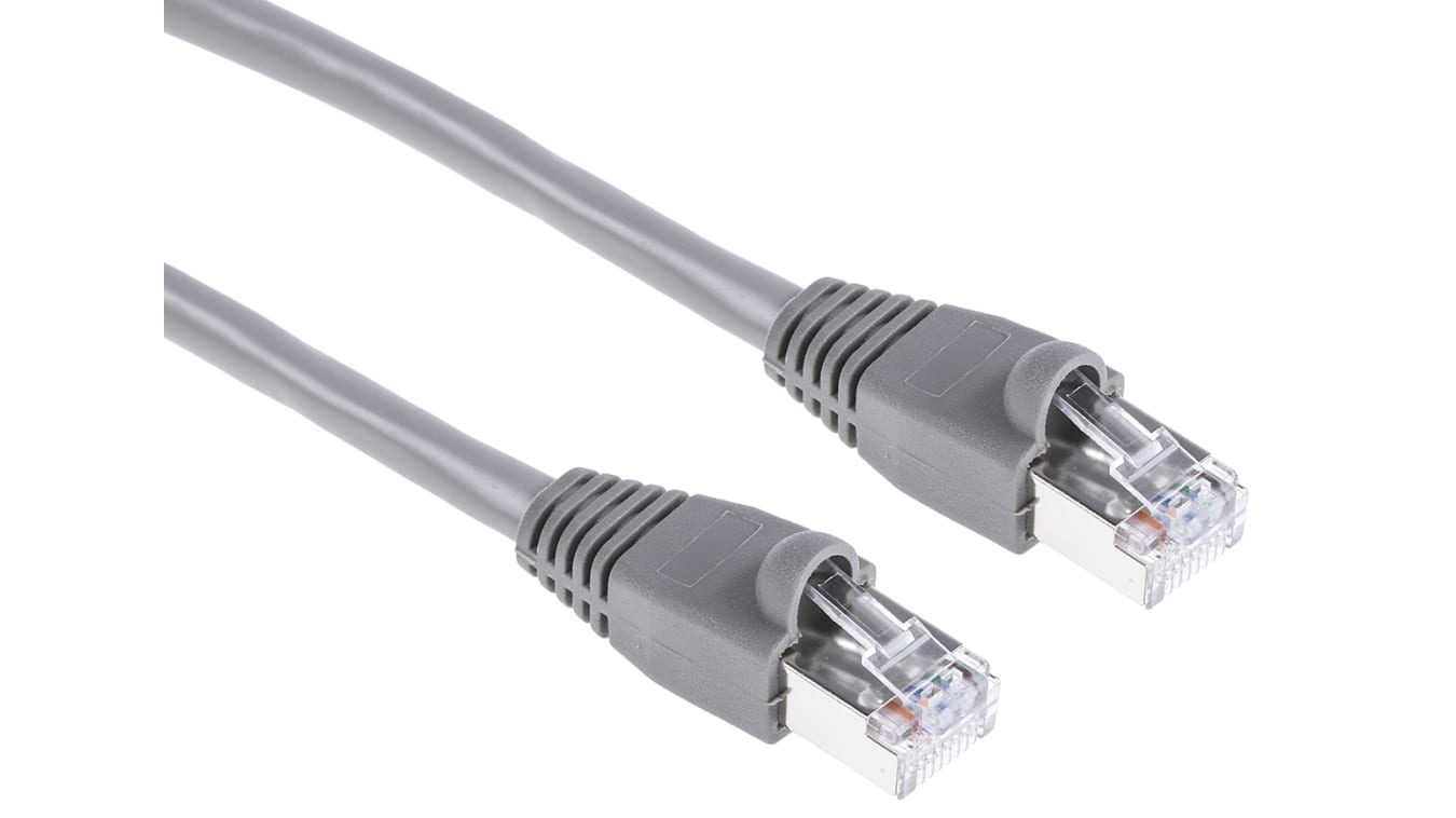 RS PRO Cat5e Ethernet Cable, RJ45 to RJ45, U/FTP Shield, Grey ...