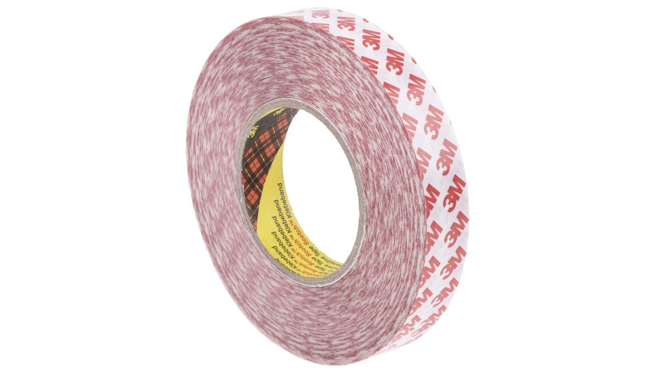 90 25mmx50m 3m 90 White Double Sided Plastic Tape 0 2mm Thick 15 N Cm Pet Backing 25mm X 50m Rs