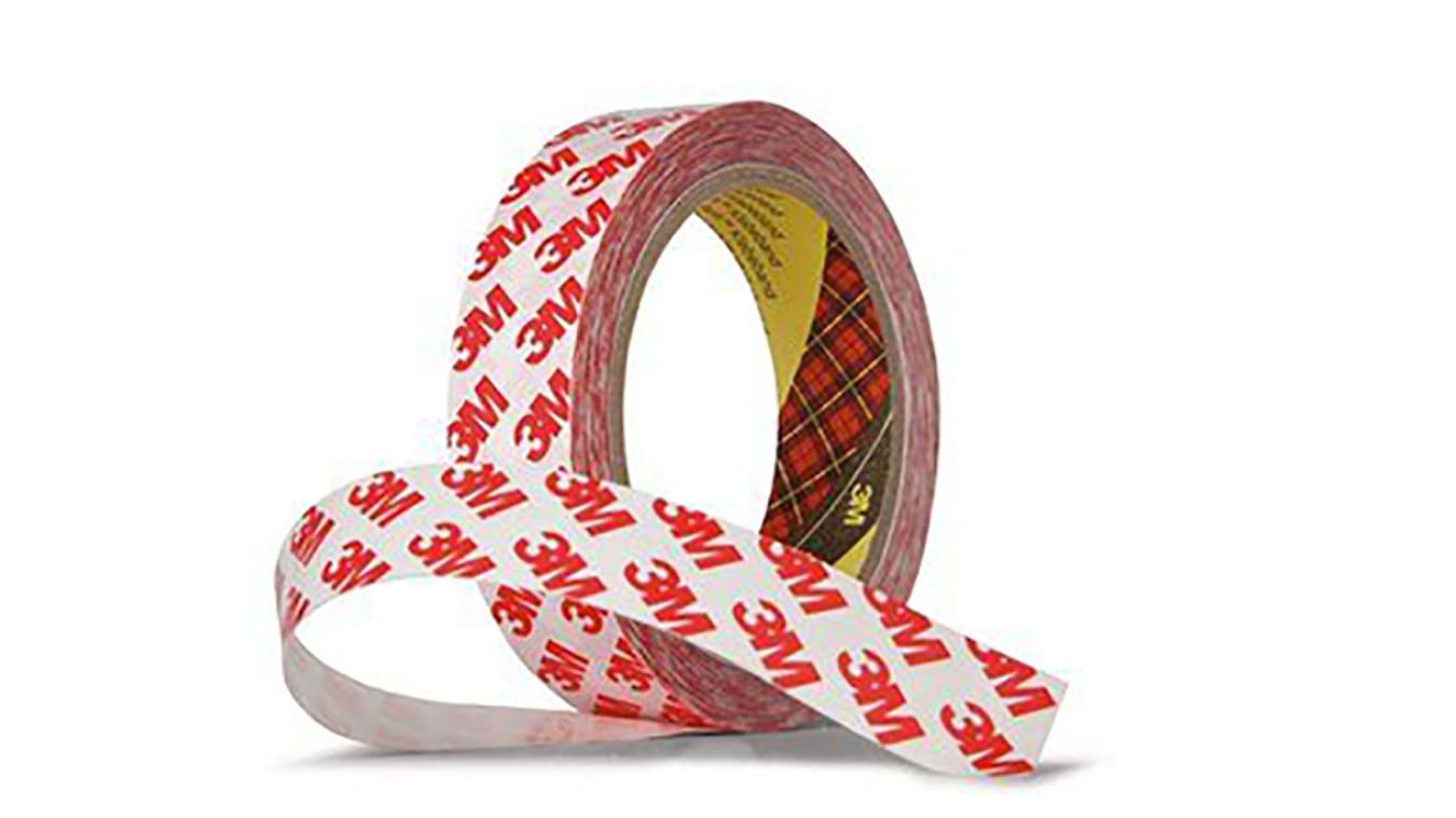 3m High Performance Series 90 0 White Double Sided Plastic Tape 0 2mm Thick Pet Backing 19mm X 50m Rs