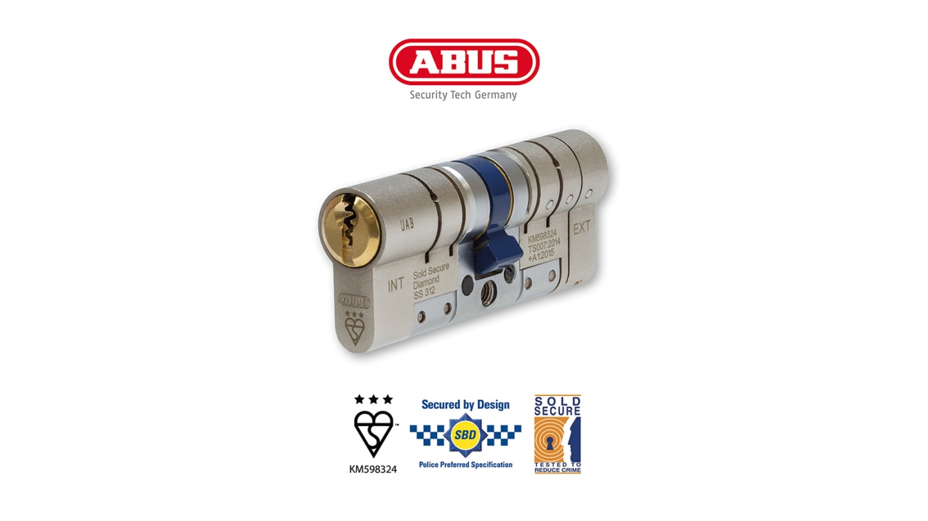 ユーロ規格シリンダー錠 Abus 真鍮 ニッケル仕上げ 欧州仕様アンチスナップ Solid Secure Diamond 35 35 Mm Rs