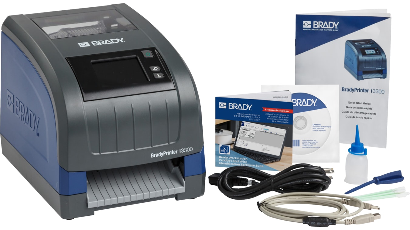 Brady i3300 Label Printer, 6.35mm Max Label Width, Type E Plug