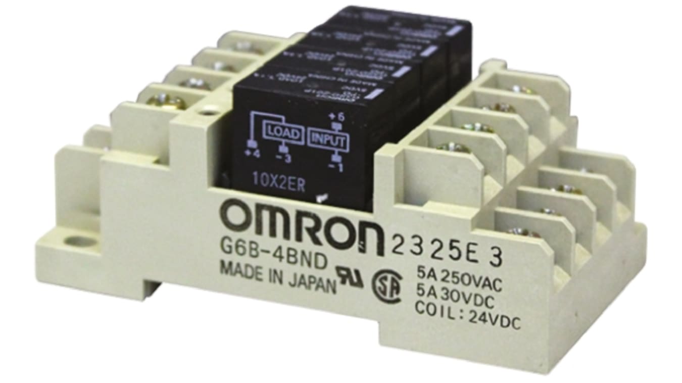 半額半額50個セット入り オムロン OMRON製ターミナル リレー G6B-4BND 24V 材料、資材