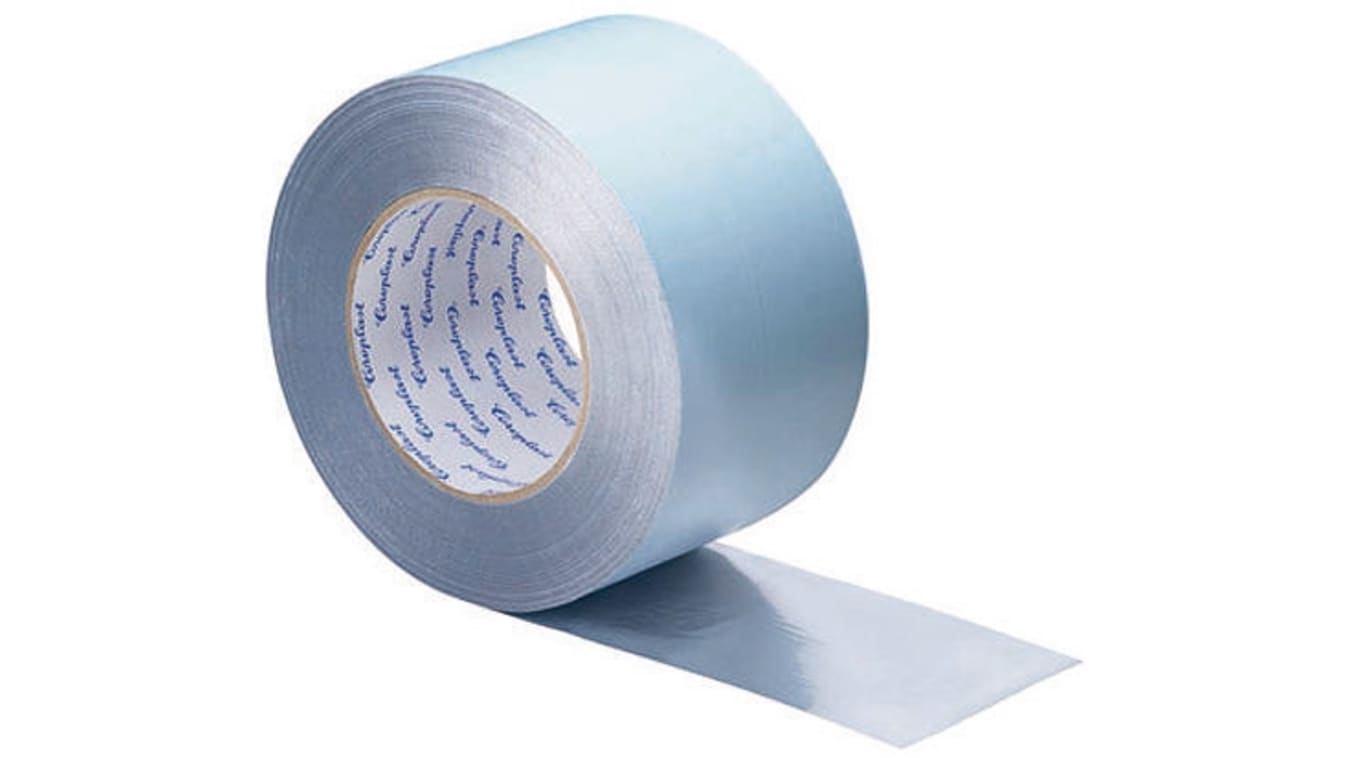 1510AWX - 50MMx100M | Coroplast Aluminium Tape 0.06mm, W.50mm, L.100m | RS