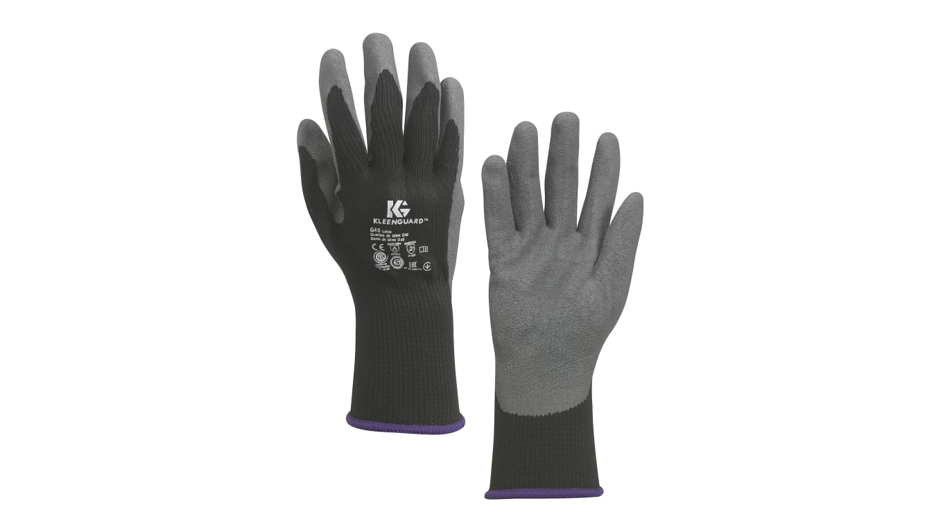 97273 | Kimberly Clark Jackson Safety Black Polycotton Heat Resistant Work  Gloves, Size 10, Large, Latex Coating | Rs