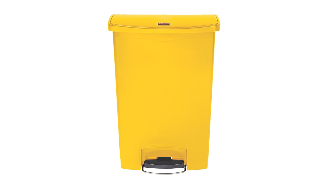 Rubbermaid Commercial Products Slim Jim 90L Yellow Pedal PE, PP Waste
