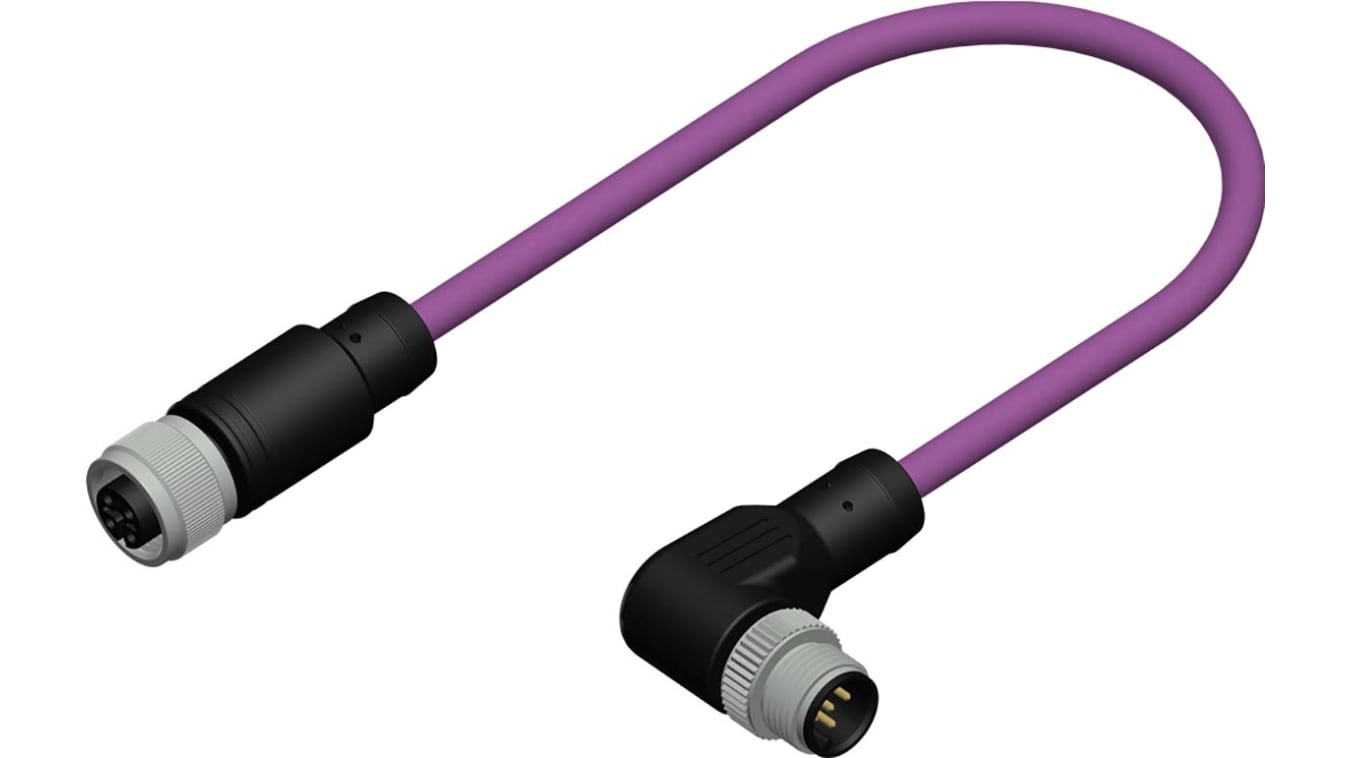 Cable de conexión RS PRO, con. A Hembra, polos, con. B M12 Macho, 5 polos, long. 5m, 60 V, 4 A, IP67 | RS