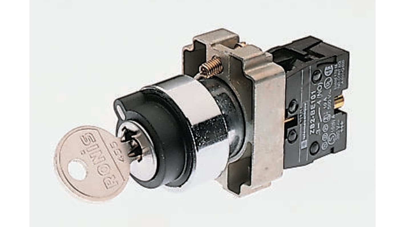 XB2AG03 | Interruptor de llave 3 Roscado, Configuración 2 NA | RS