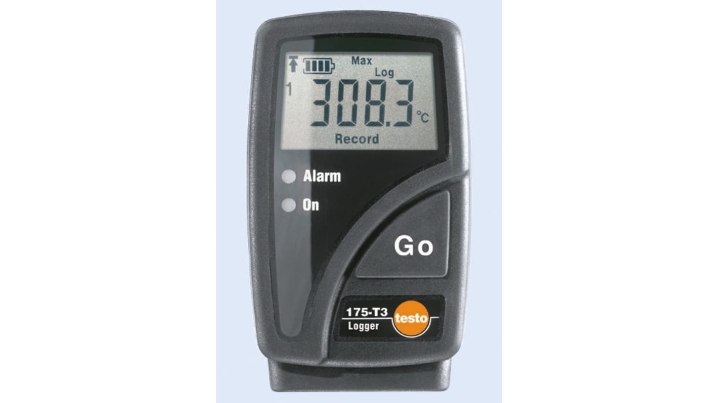 0563 1758 Testo 175H2 Data Logger, 2 Input Channel(s), Battery