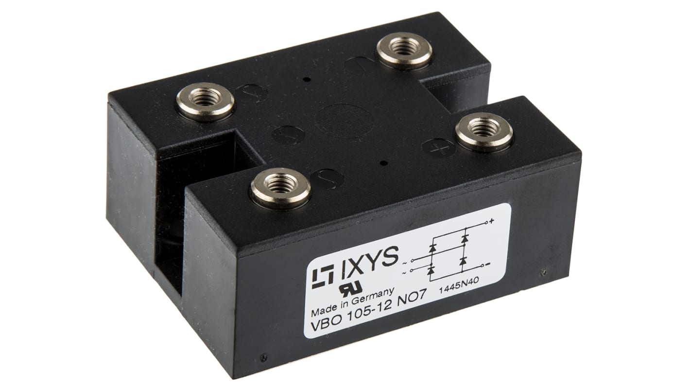 VBO105-12NO7 | IXYS Bridge Rectifier Module, 107A, 1200V, 4-Pin | RS