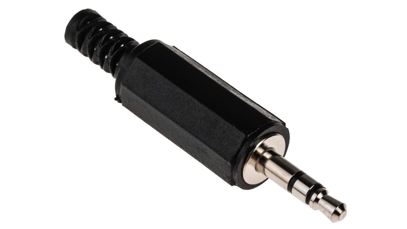 RS PRO Jack Connector 3.5 mm Cable Mount Stereo Plug RS