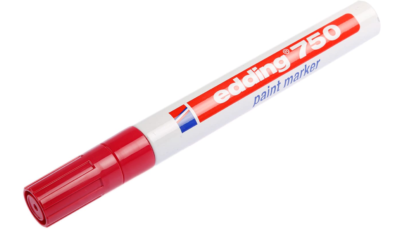 750002 Edding Red 2 → 4mm Medium Tip Paint Marker Pen for use with