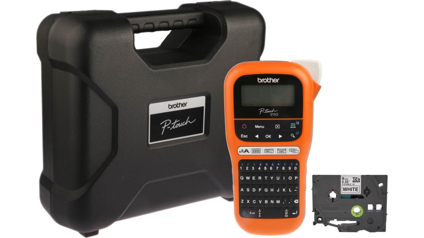 PTE110VPZU1 | Brother PT-E110VP Handheld Label Printer, 12.5 ...