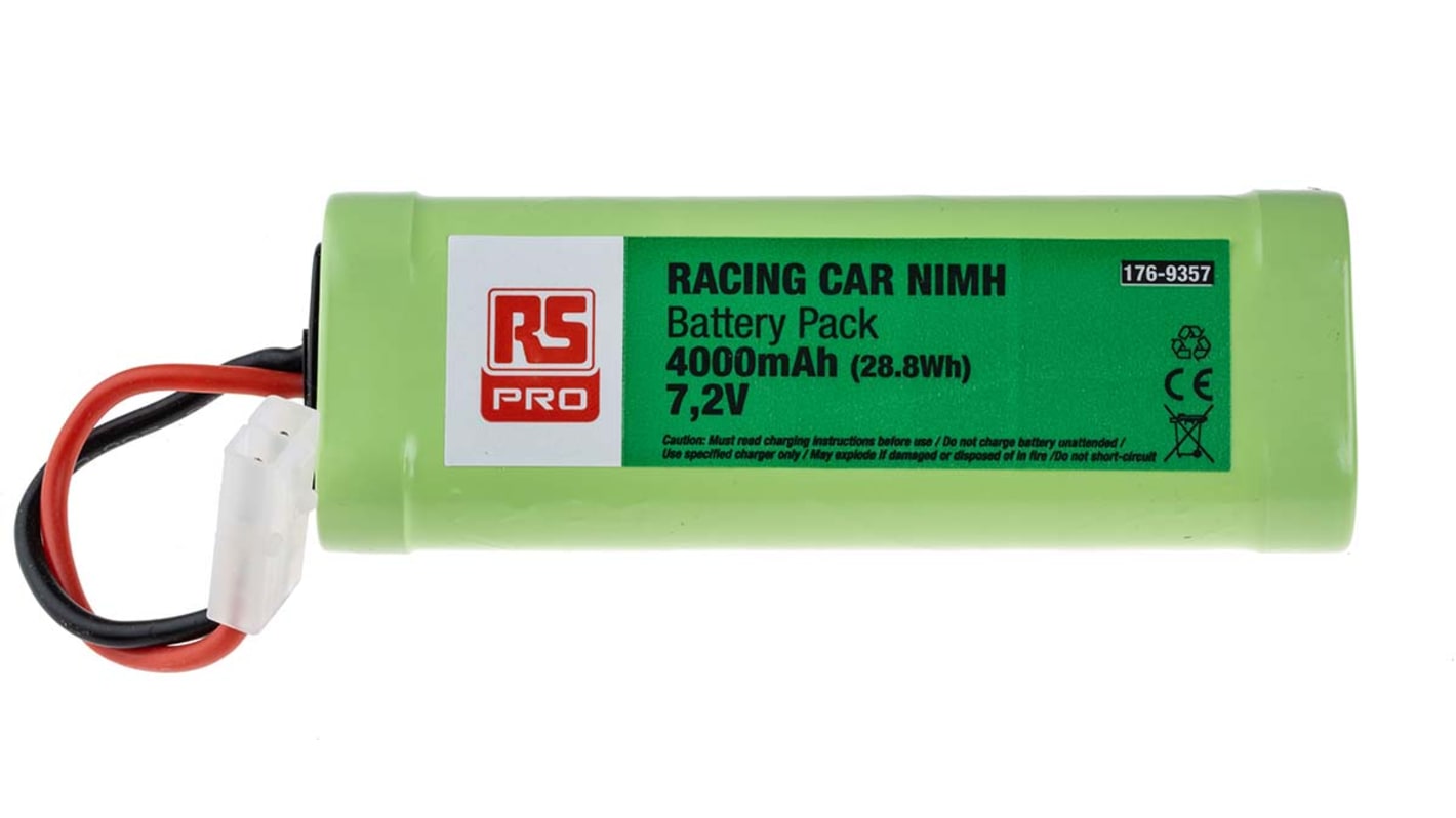 Batería recargable NiMH, 7.2V, 4Ah, , 1 celdas, en cable | RS