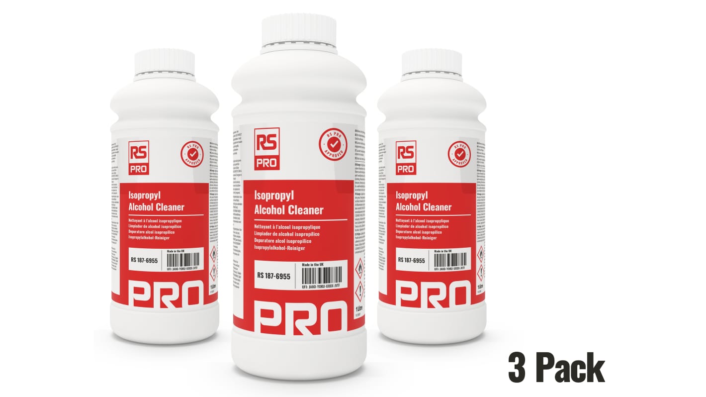 RS PRO 1 L Bottle Isopropyl Alcohol (IPA) for Electronic Components ...